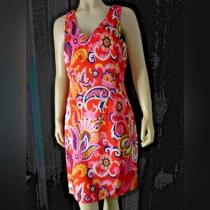 Vibrant Floral Sleeveless Dress